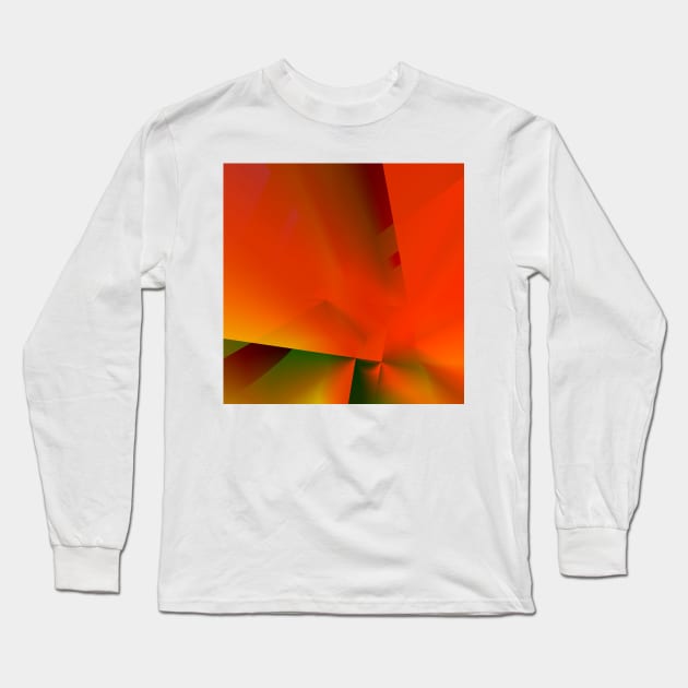 red marron orange abstract texture Long Sleeve T-Shirt by Artistic_st
